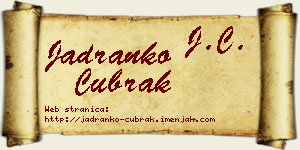 Jadranko Čubrak vizit kartica